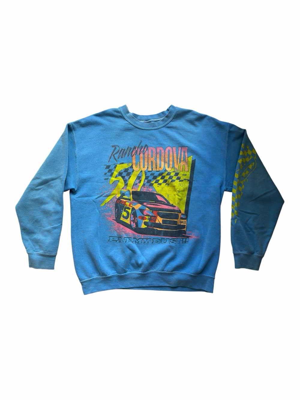 Urban Outfitters Blue Graphic Crewneck Sweatshirt